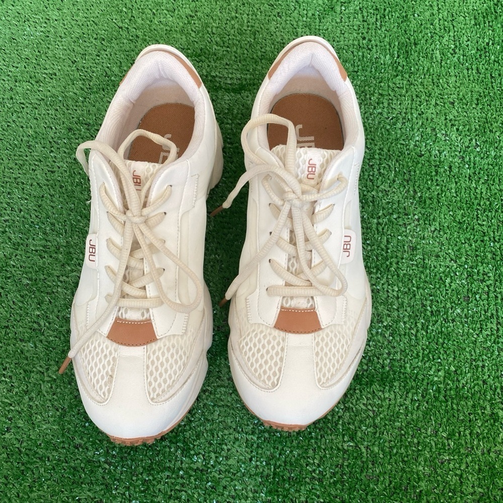 JBU by Jambu Silene Sporty Casual Sneaker Bone/Tan Size 8.5M (K-16)